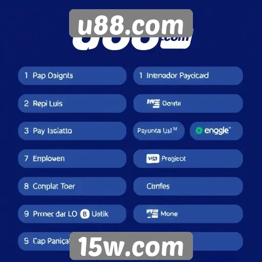 Os métodos de pagamento aceitos em u88.com